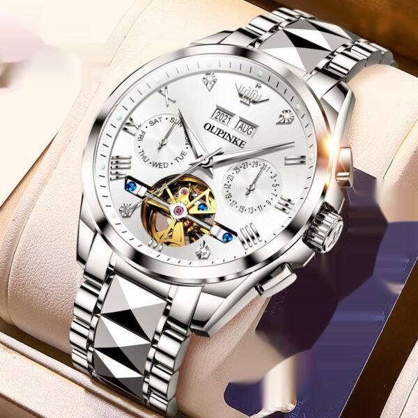 Hollow Automatic Mechanical Tide Waterproof Men's Watch